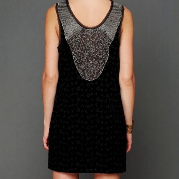 NWOT Free People Danced to Pieces Black Beaded Dress size 0 - Picture 5 of 5